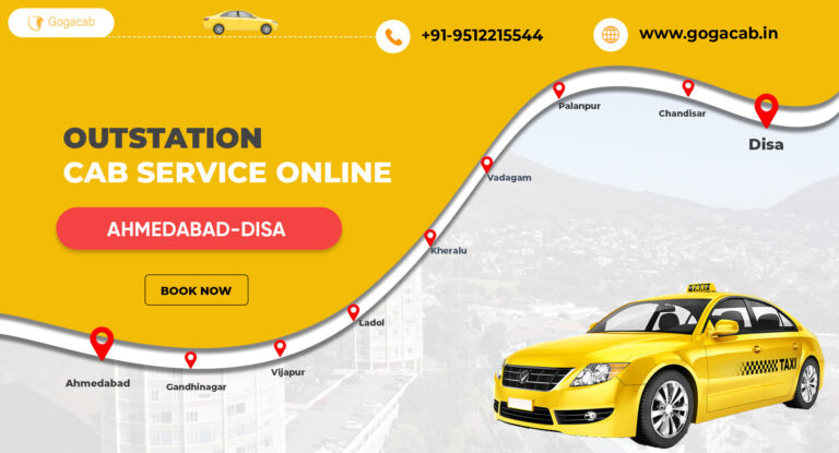 Book One Way Online Ahmedabad to Disa Cab Service