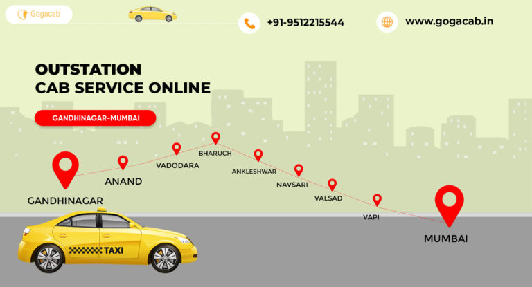 Best Gandhinagar to Mumbai Cab Service