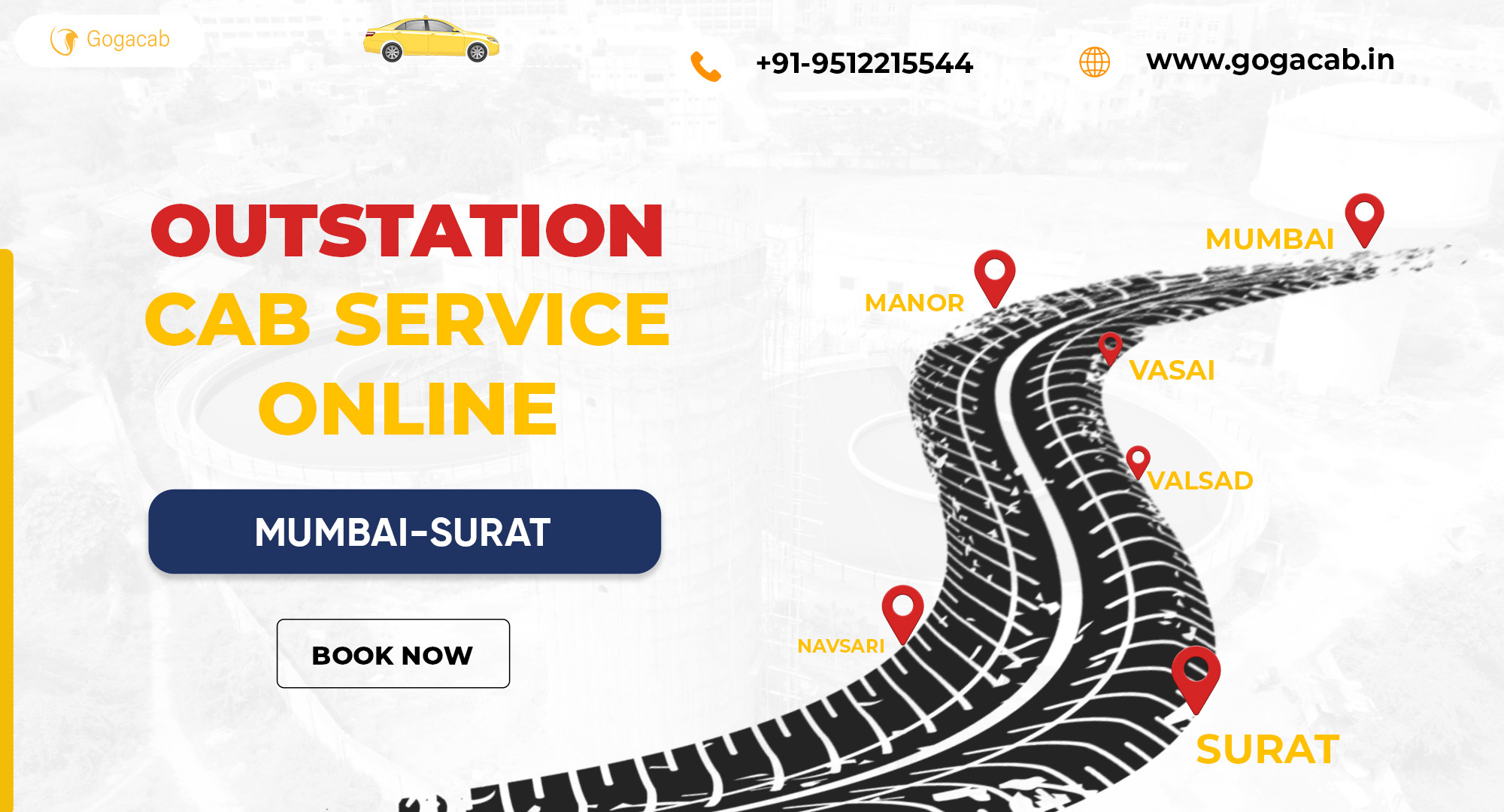 Mumbai To Surat Cab Service