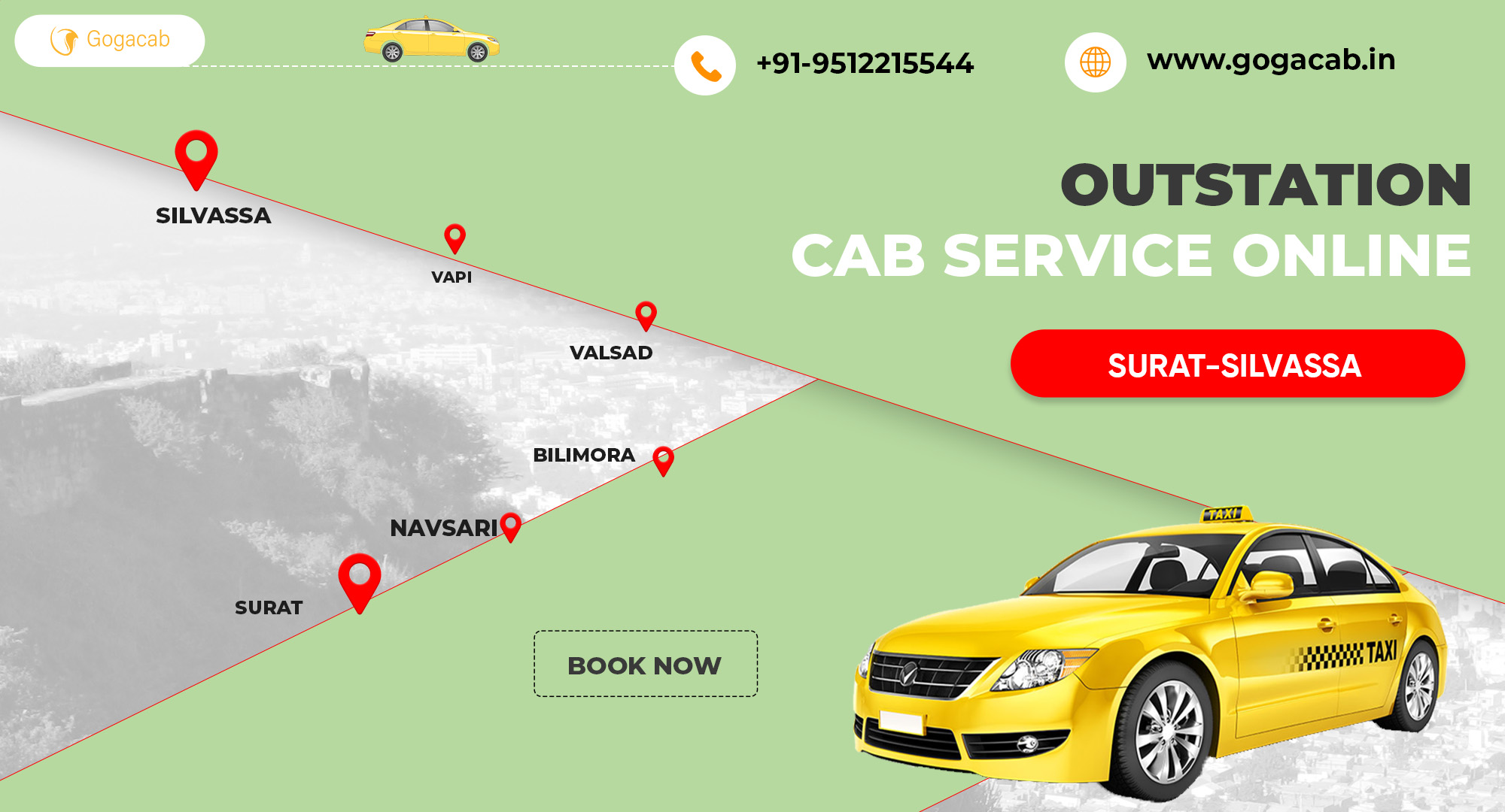 Check Surat To Silvassa Cab Service
