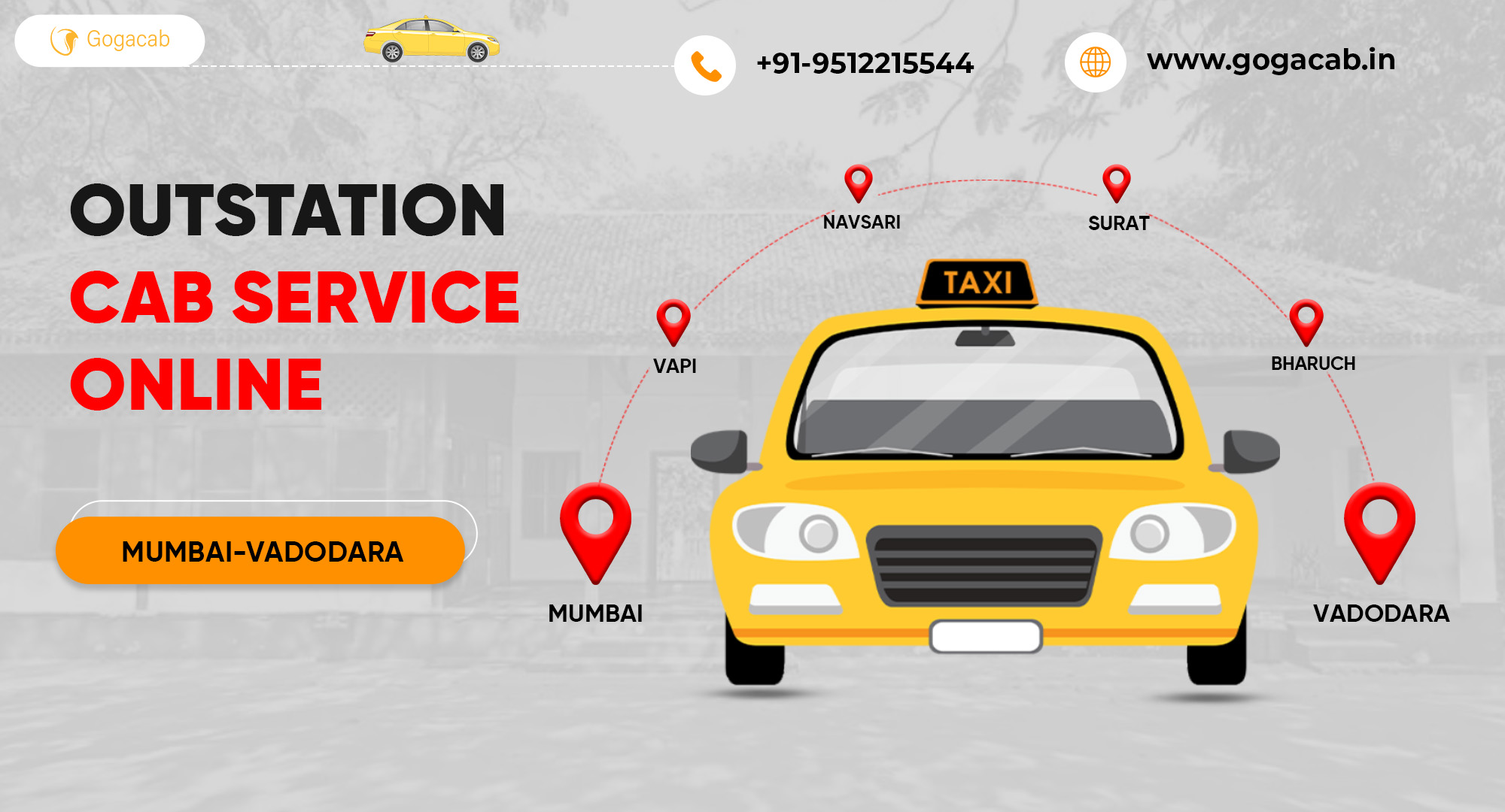 Check Out Vadodara to Mumbai Cab Service